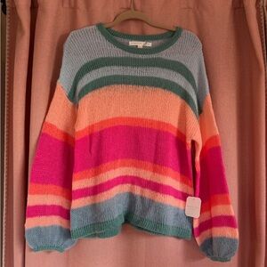 Altar'd State Multicolor Striped Sweater